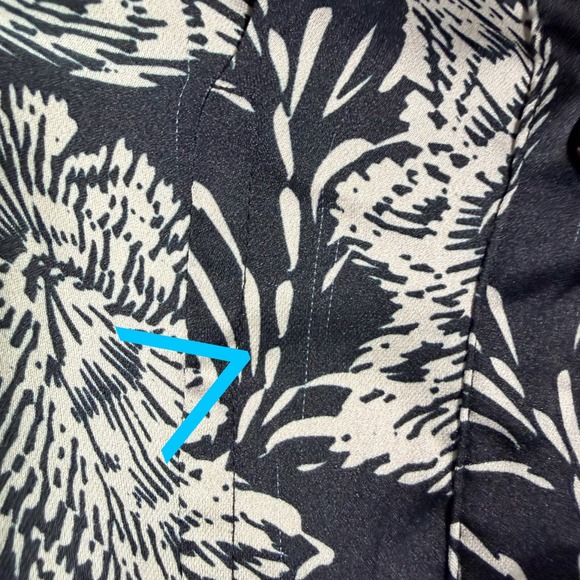 Shoshanna Essie Dress Black Ivory Floral Print Long Sleeve Shirt Dress Size 6 - Picture 14 of 15